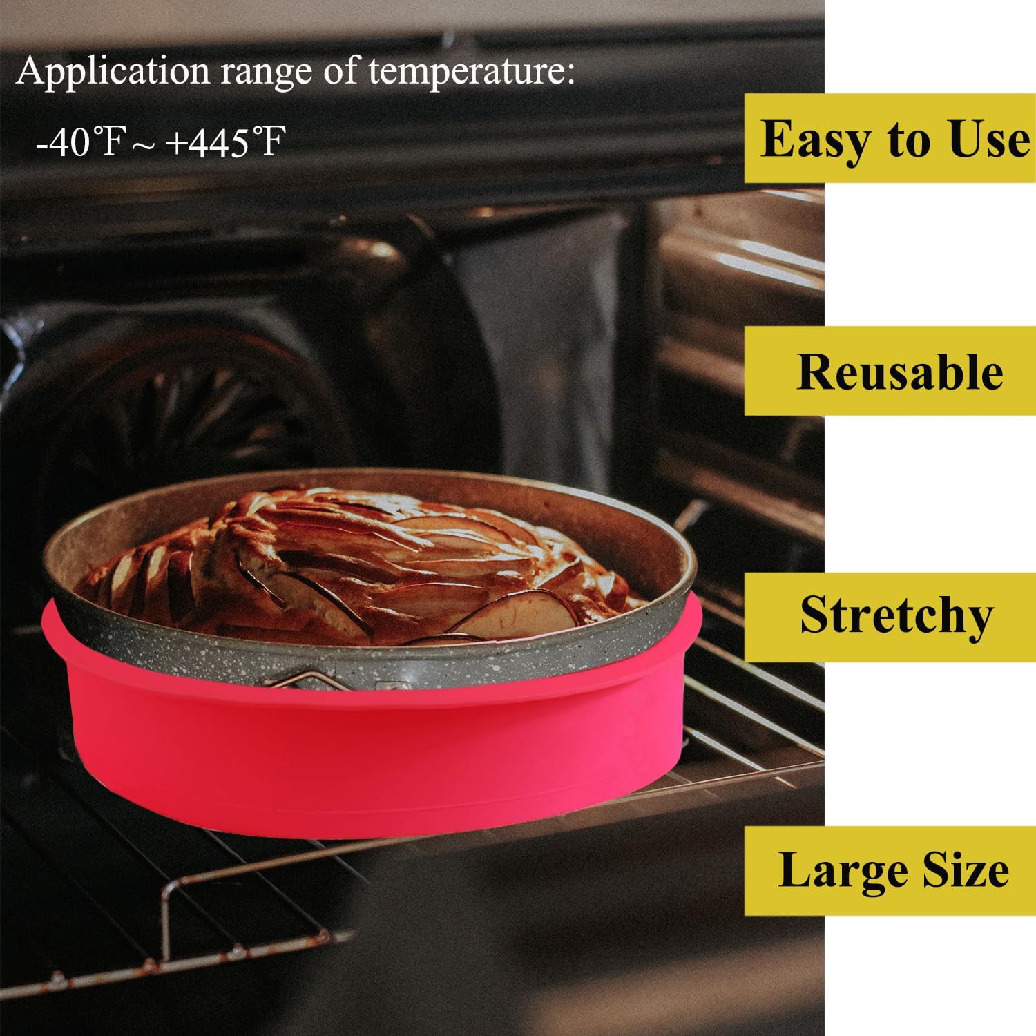 GBYAN Springform – Protector de sartén para pastel de queso redondo de 8 pulgadas, 8.5 pulgadas, bandeja de baño de silicona para hornear,