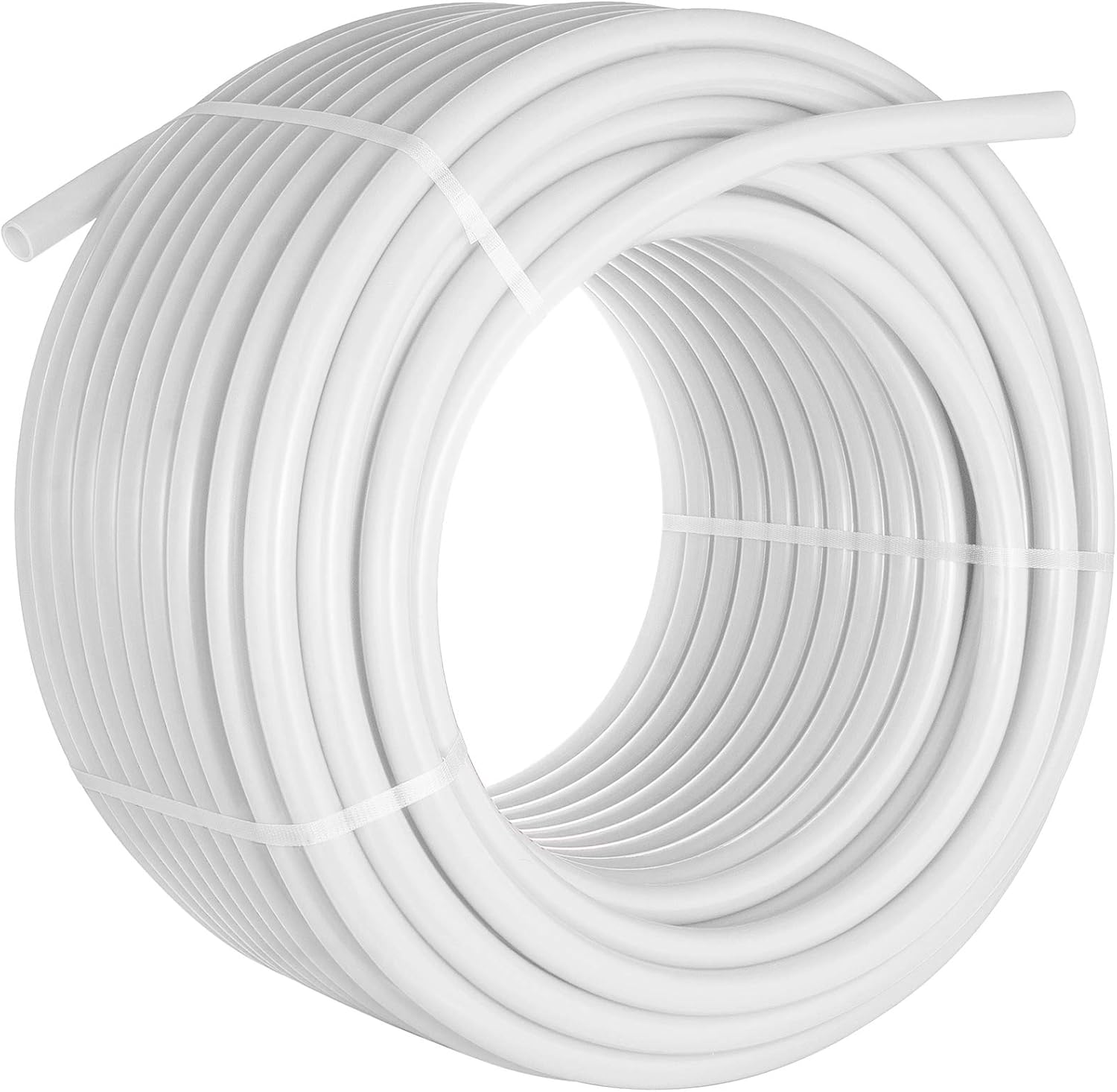 VEVOR Tubo PEX sin barrera de oxígeno de 300 pies, tubo PEX blanco de 1 pulgada, suelo radiante de calor EVOH Pex-B, fontanería duradera para