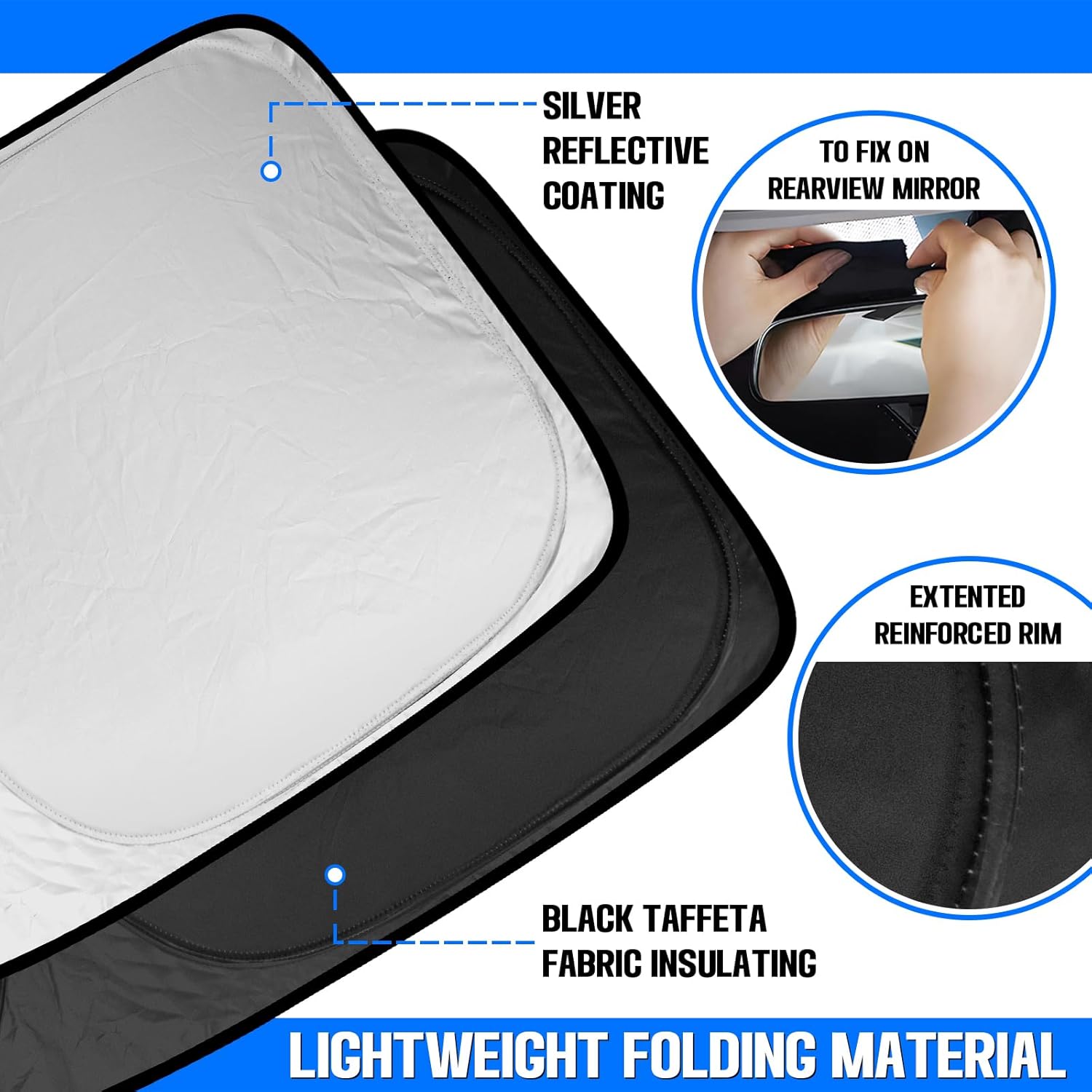 Parasoles plegables para Toyota RAV4 (2019-2024) Cubierta de ventana delantera para mantener el automóvil fresco del sol. Protección interior de SUV