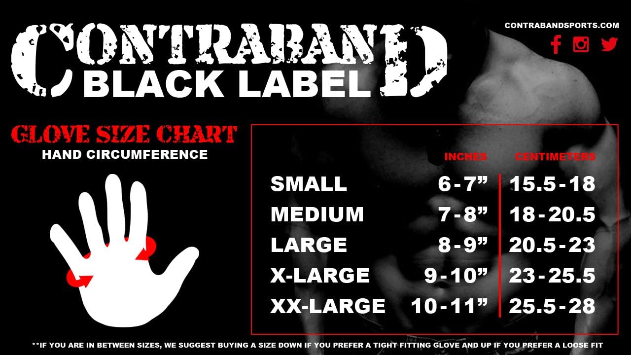 Contraband Black Label 5450 – Guantes de cuero acolchado de doble capa para levantamiento de pesas (par)  Guantes de gimnasio acolchados pesados,