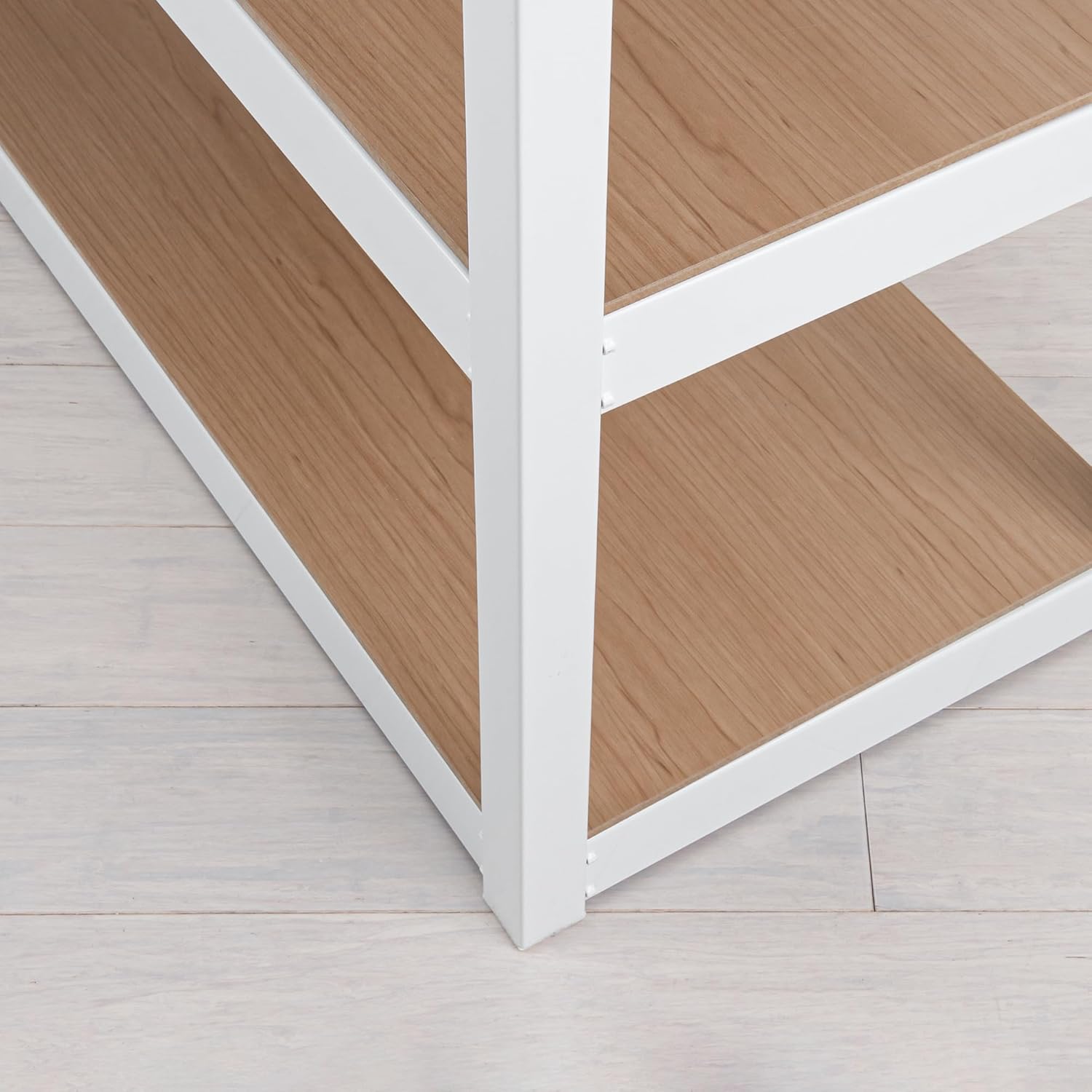 KEPSUUL – Estantería modular de metal corta de 2 estantes personalizables y de almacenamiento multiusos para garaje, cocina, dormitorio, 32.1