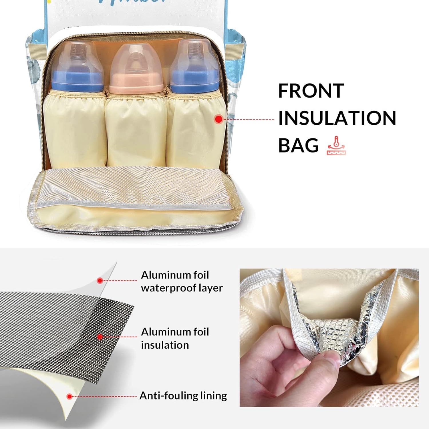 Bolsas de pañales con diseño de elefante y copo de nieve, mochila para mamás y niñas, personalizado 3, Mochilas Daypack