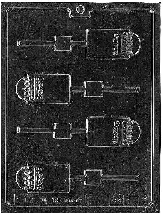 Caja de moldes de chocolate Lolly Pop Molde de chocolate para profesores, regalo de regreso a clases, moldes de galletas de plástico 8 x 10 14 pies.