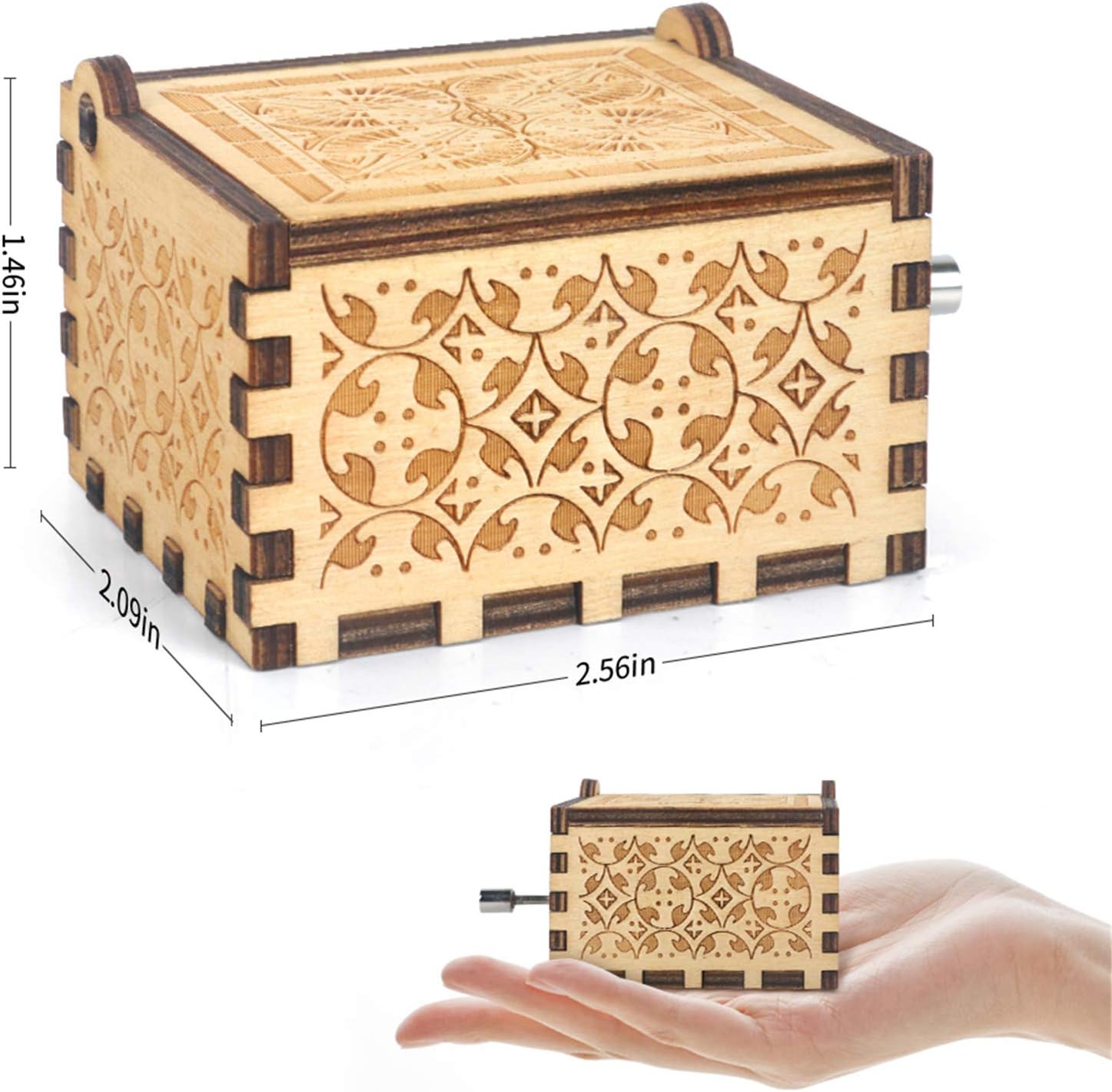 Can’t Help Falling in Love – Caja de música de madera hecha a mano con grabado, bonitas cajas musicales de regalo para amor, novio, novia, marido,