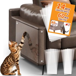 JuneHeart – Protector de muebles contra arañazos para gatos, paquete de 14 protectores de sofá para gatos de tamaños grandes con 60 pines, JuneHeart – Protector de muebles contra arañazos para gatos, paquete de 14 protectores de sofá para gatos de tamaños grandes con 60 pines,