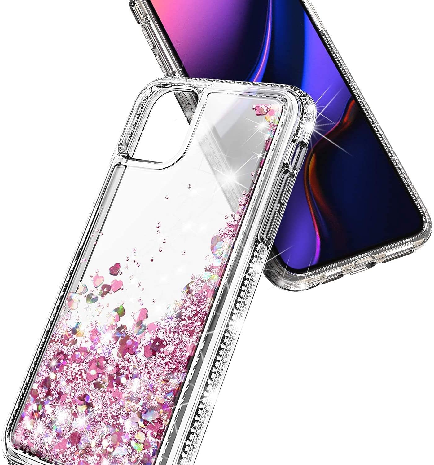 NGB Supremacy Funda compatible con iPhone 1212 Pro con protector de pantalla de vidrio templado, soporte de anillocorrea de muñeca, para niñas y