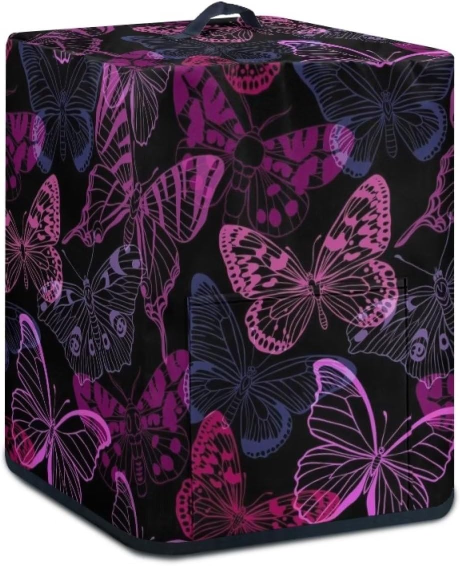 Fundas para freidora de aire extra grandes, diseño de mariposa morada, accesorios cuadrados para freidora de aire de 5 a 6 cuartos de galón,