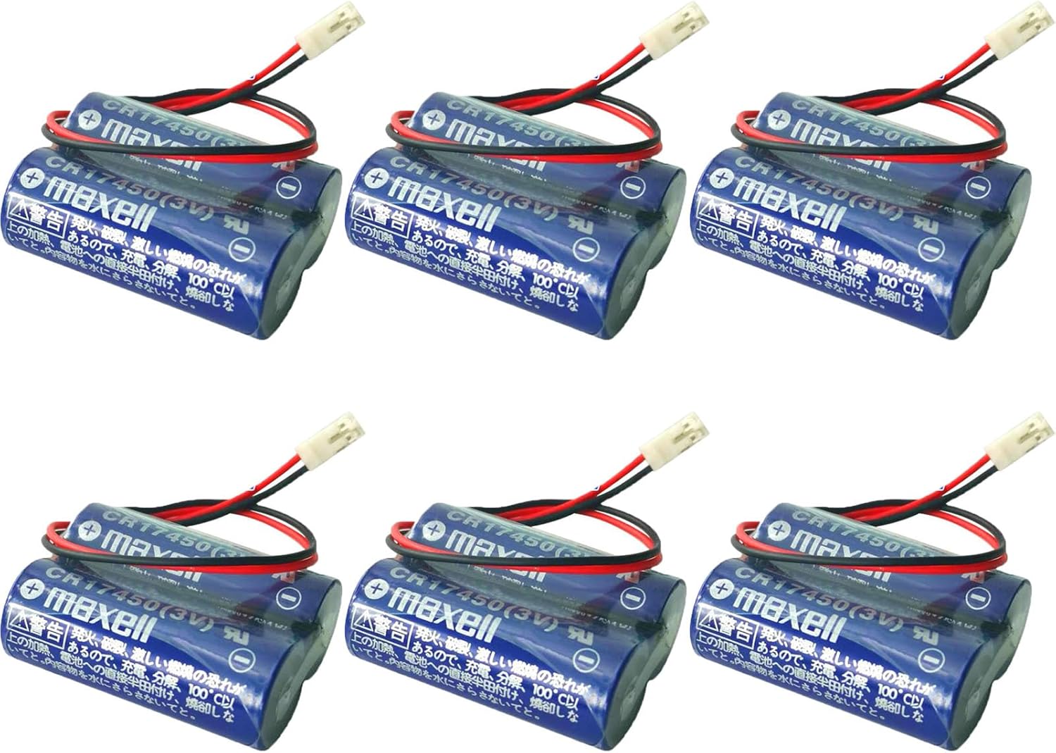 WELLVEUSPaquete de 6 unidadesCR17450-2WK27  D80UB016170 3V batería, 2 pilas CR17450 para batería Mazak 2CR17450 de 3 V
