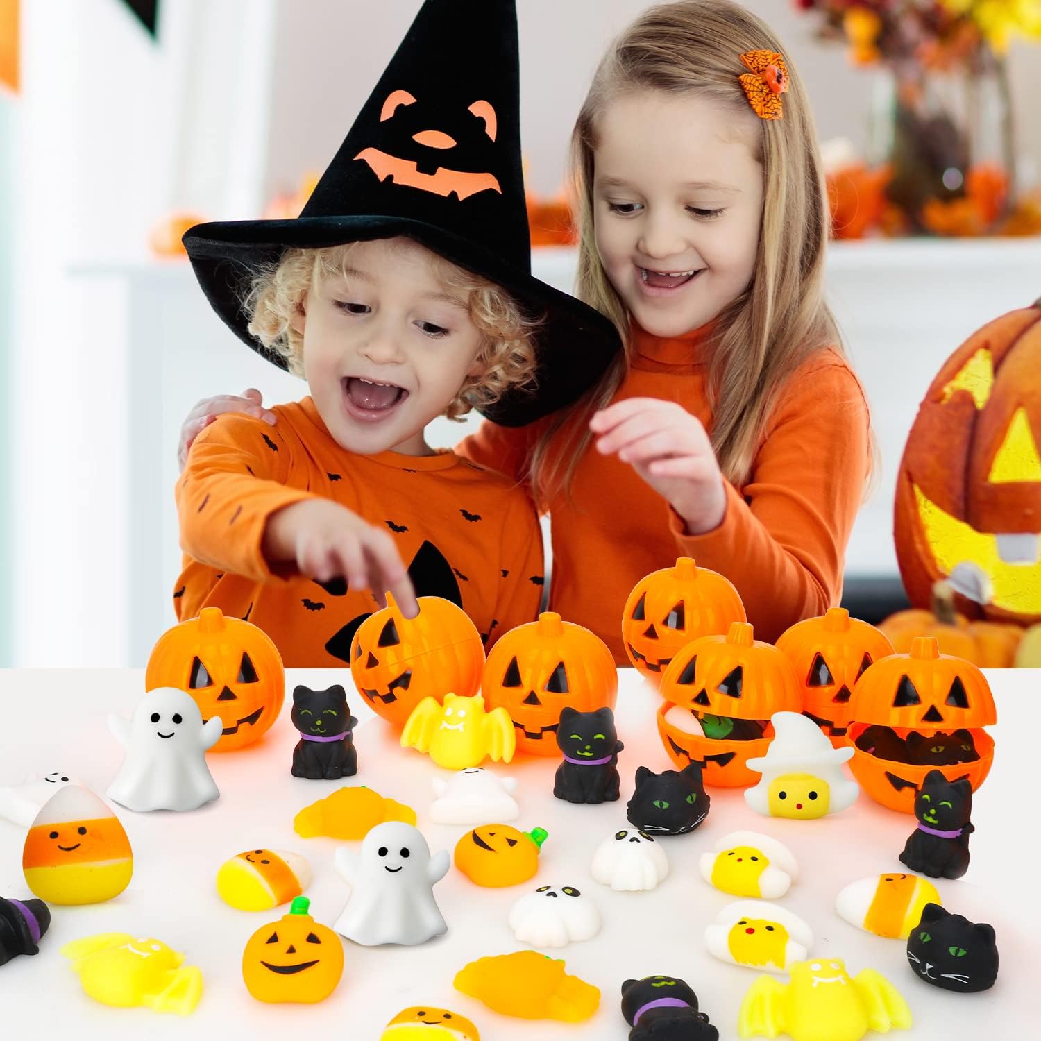 TOY Life 40 piezas de juguetes blandos de Halloween a granel, golosinas de Halloween, no dulces, regalos de fiesta de Halloween, premio de