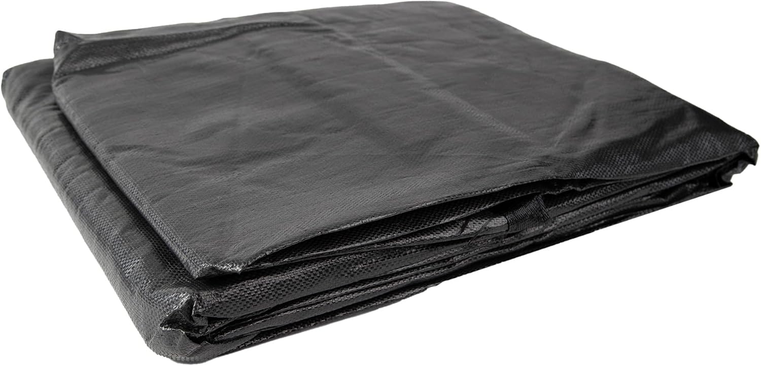 Defender Cubierta para alberca enterrada, de malla resistente, rectangular, para invierno., Negro