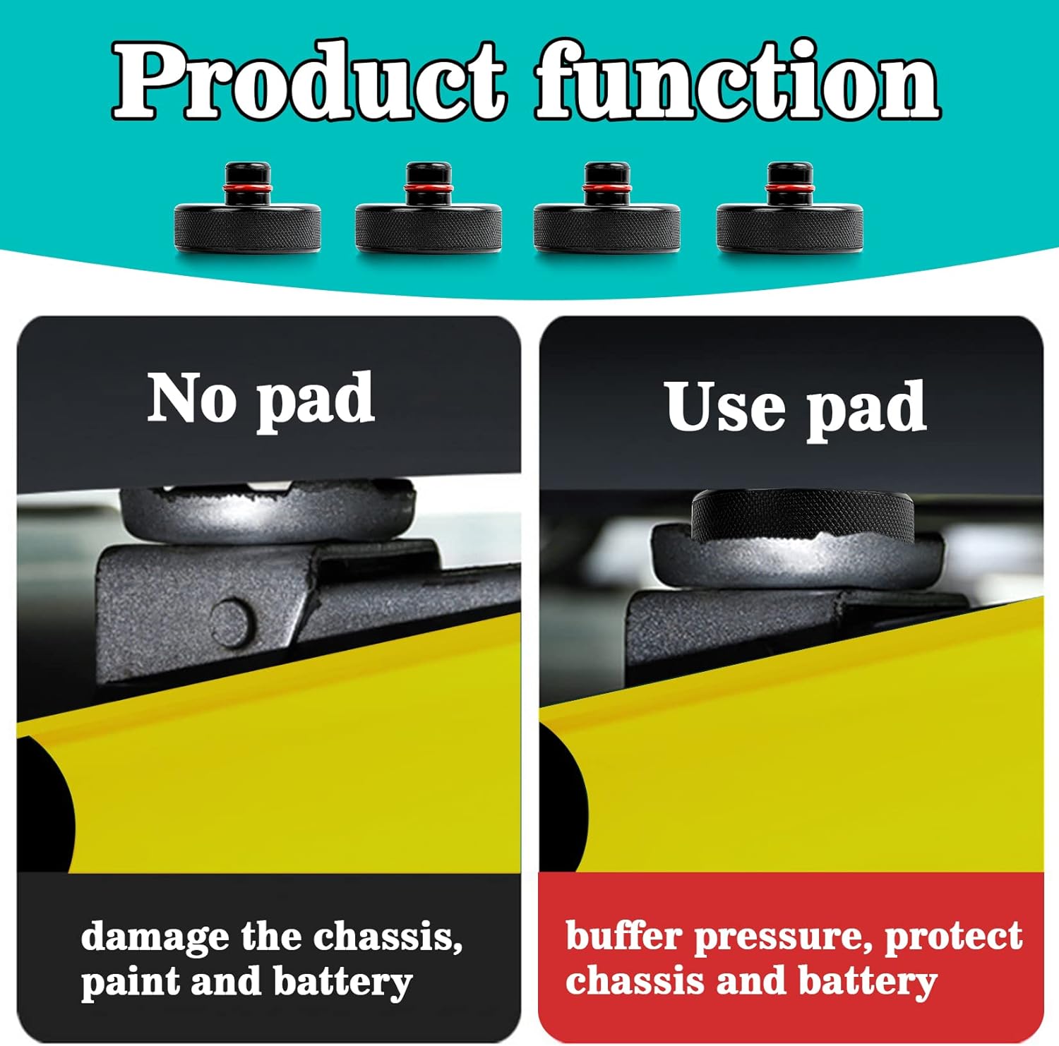 psler Jack Pad para Tesla 3YXS – Disco de elevación para Tesla Model 3 Y X S Accesorios Quick Floor Jack Stand Rubber Pad Car Tire Lift Jack Point