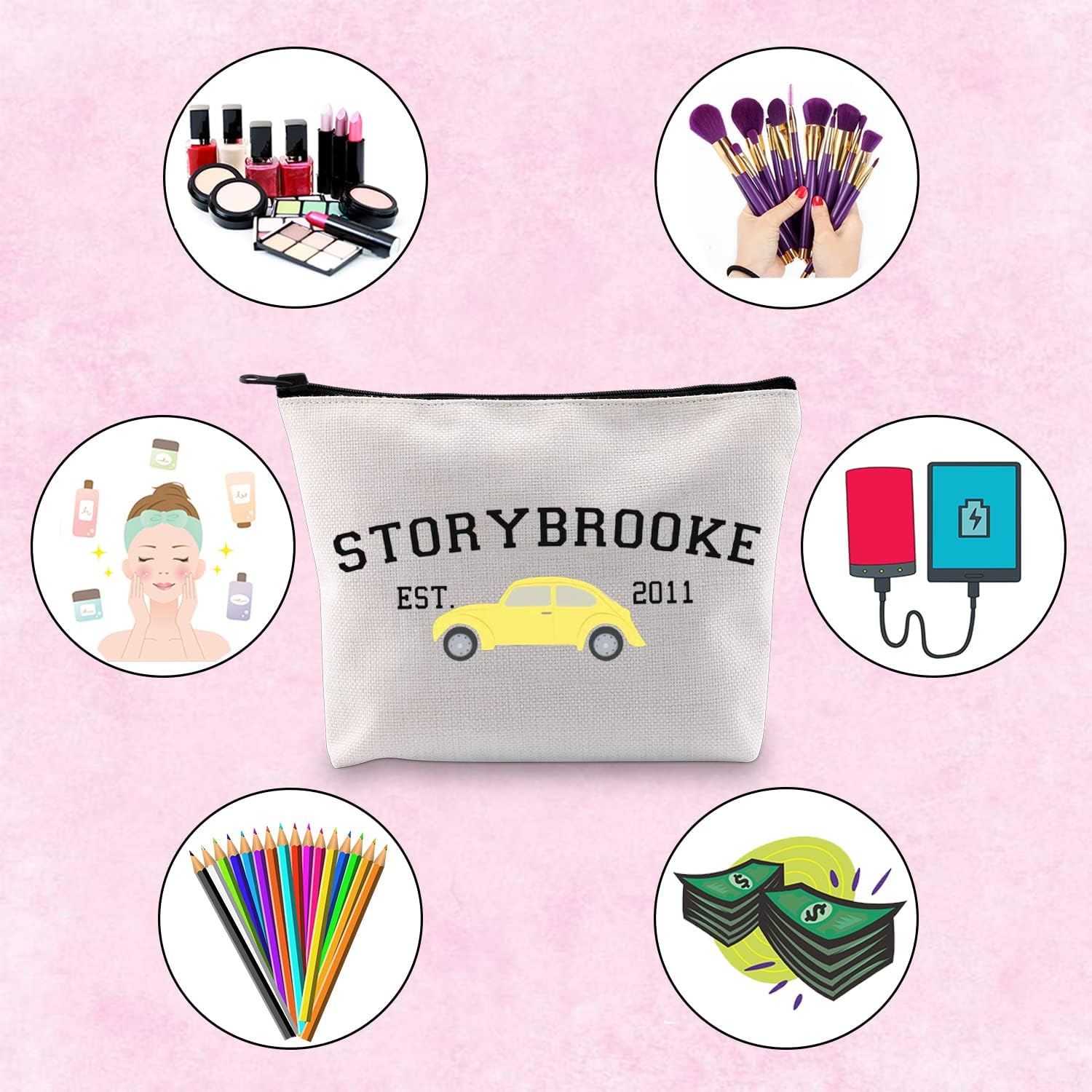 O-Upon A Time – Bolsa de regalo inspirada en el programa de televisión Storybrooke EST 2011 para bienvenidos a los fanáticos de Storybrooke, Beige,