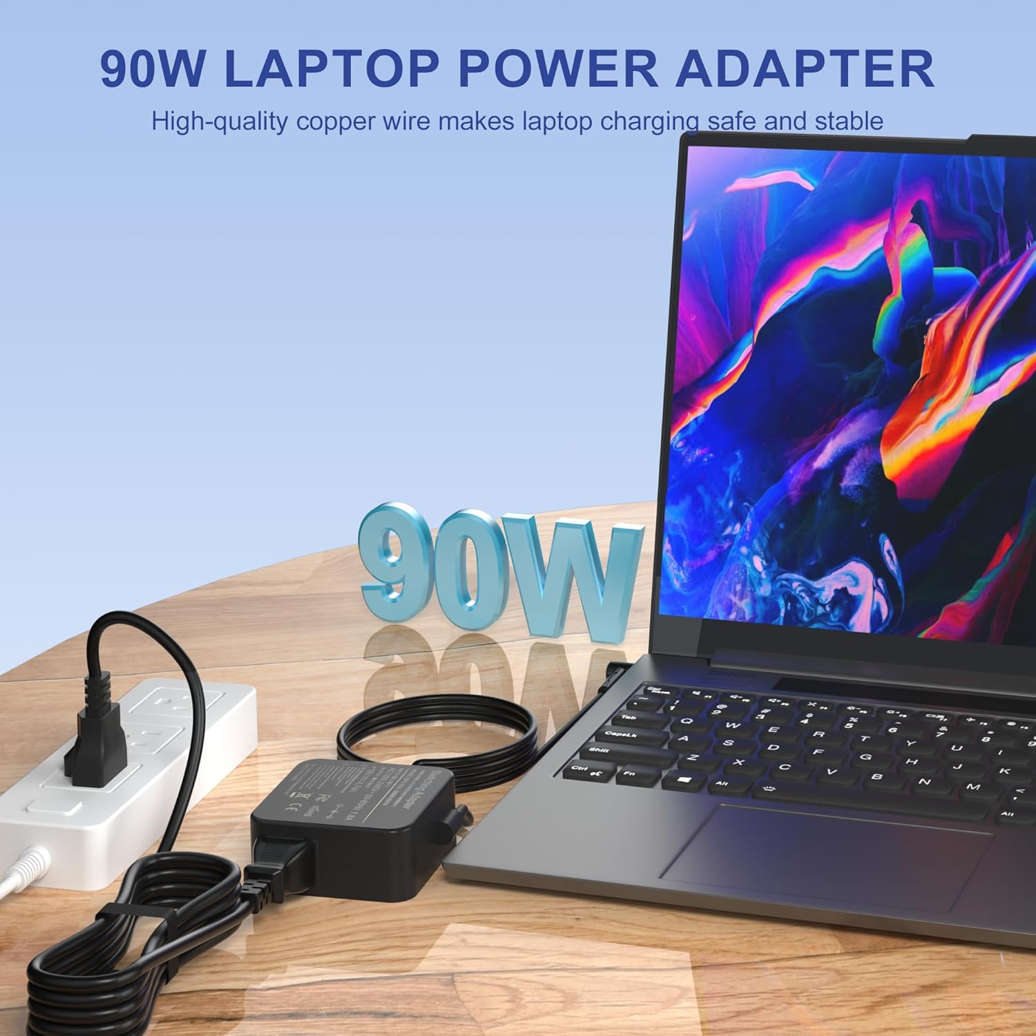 90W 19V 4.74A AC Adatper Cargador para portátil ASUS Q524 Q524U Q524UQ Q534 Q534U Q534UX UX51VZA UX51VZ UX51V U500VZ U500V Q524UQ-BBI7T1 Cable de