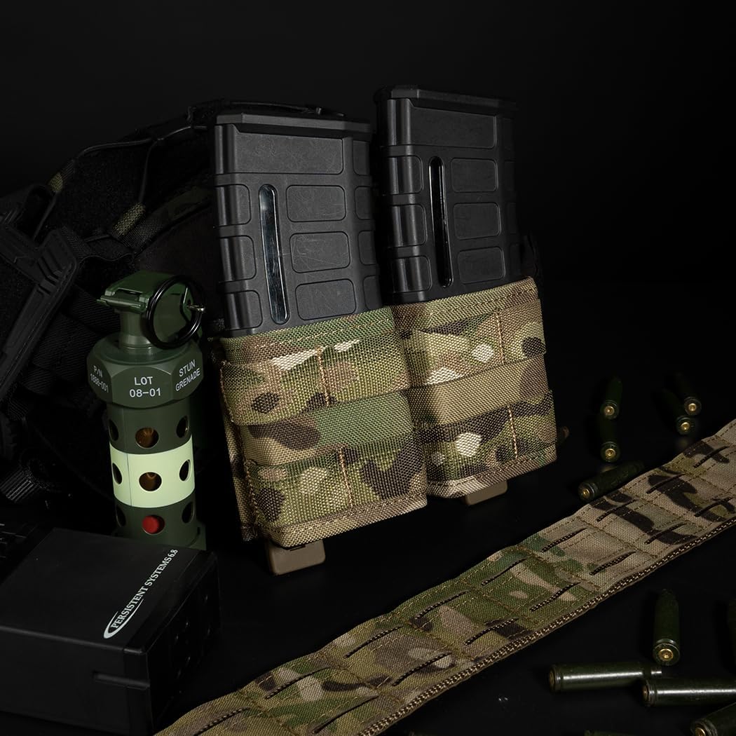 IDOGEAR – Bolsa para rifle Molle de 0.219 in, soporte para cargador de cargador con parte superior abierta para AR Mag con inserto de liberación