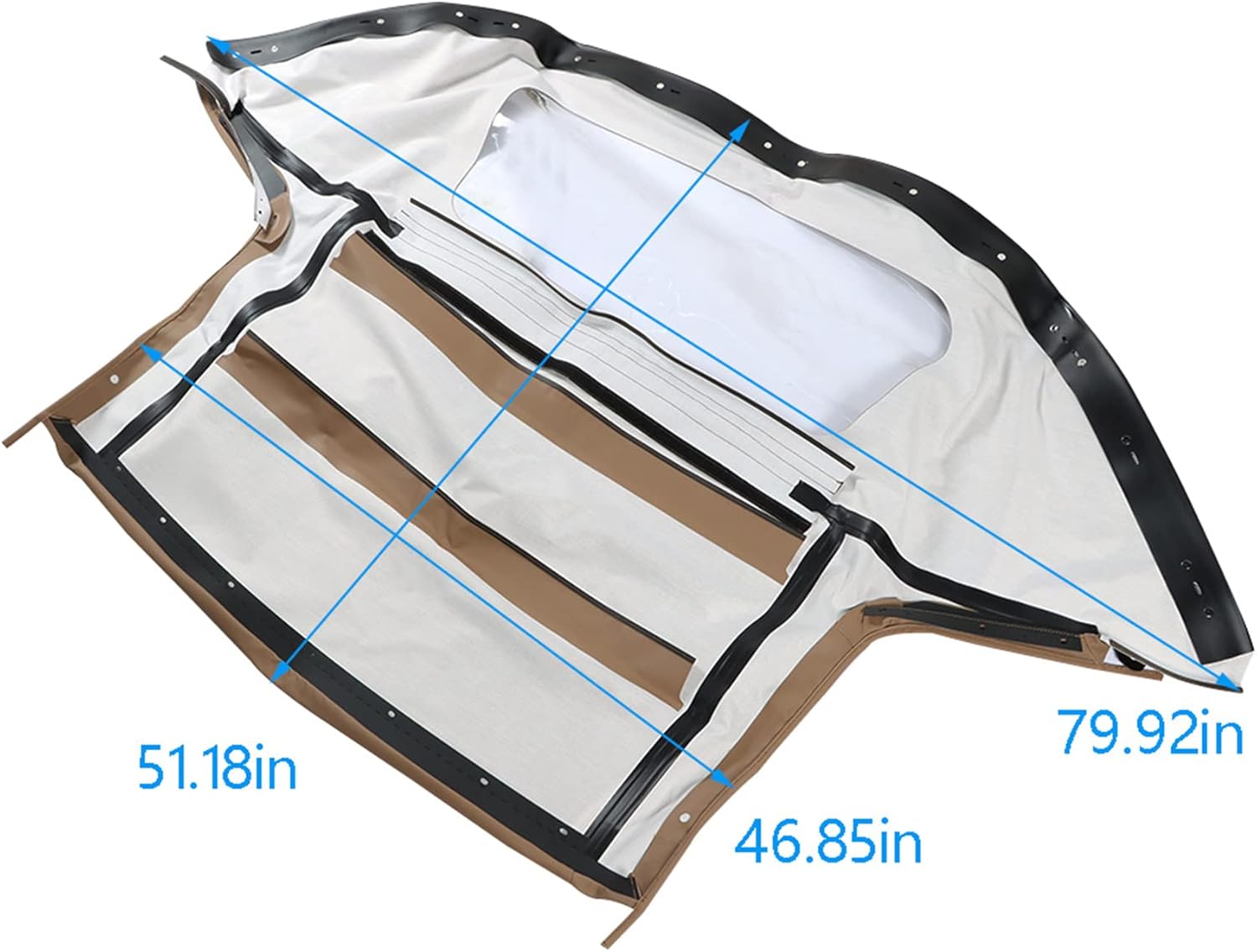 WFLNHB Reemplazo superior suave convertible de una pieza para Mazda Miata 1990-2005 Marrón