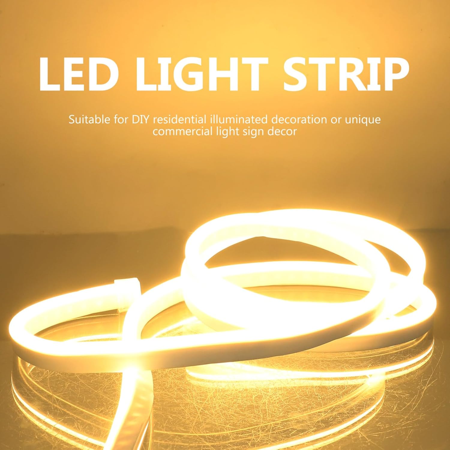 Homoyoyo Tira de luces LED V para el hogar, tira de luces para exteriores, tira de luz flexible para interiores, tira de luz impermeable para