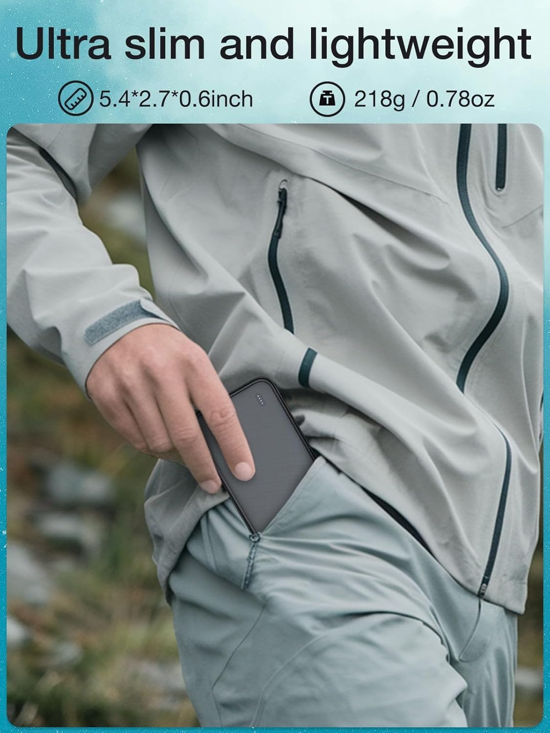 Cargador portátil 20 W carga rápida Power Bank 10000mAh paquete de batería PD QC 3.0 PowerBank USB C entrada y salida para iPhone