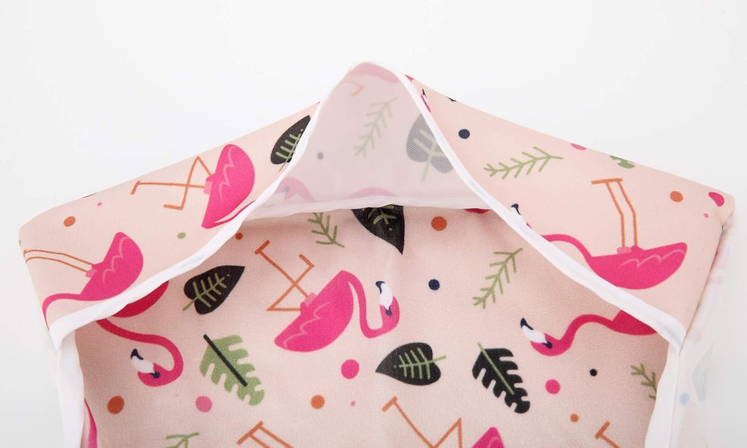 Sigzagor Camisa de manga con babero para bebé con bolsillo para niñas de 1 a 3 años (cactus flamenco)