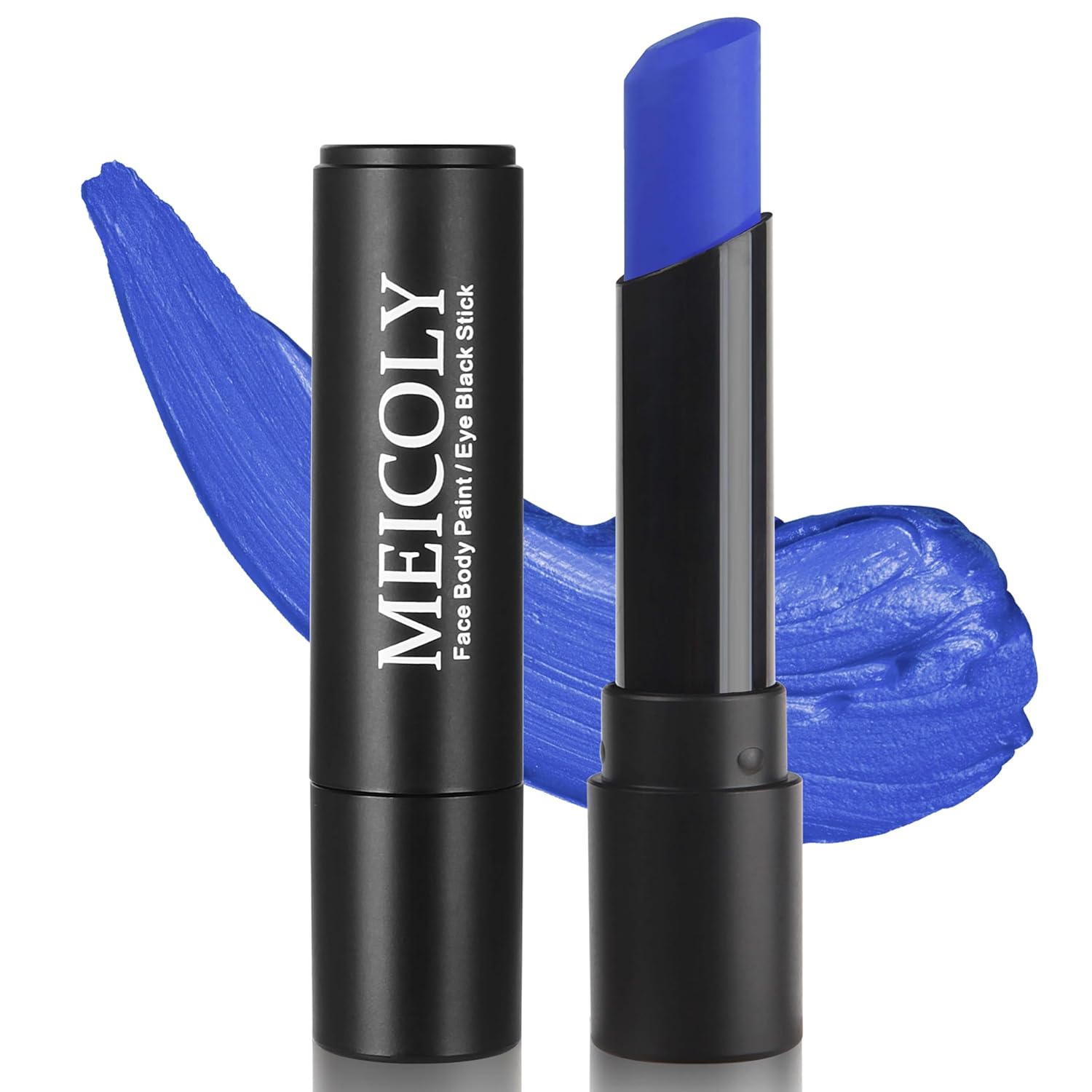 MEICOLY Pintura corporal azul para rostro y cuerpo, negro, pintura facial azul real, palo deportivo Eyeblack Stick Softbol Fútbol Béisbol Lacrosse,