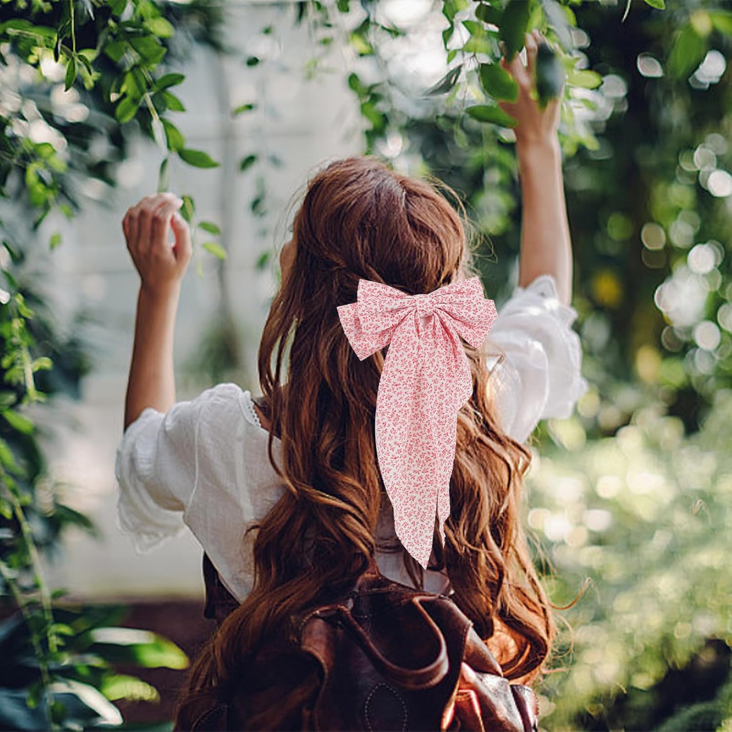 Pinza para el cabello con lazo para mujer, pinza de satén vintage, pasador de pelo de cola larga, accesorios para el cabello para mujer, horquilla