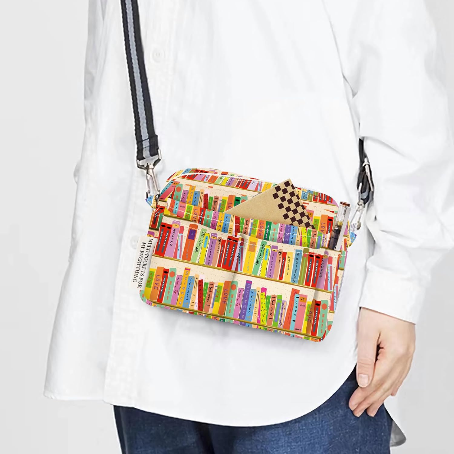 qianshan Organizador multifuncional para cartera, bolsa de viaje impermeable con cremallera, estuche de almacenamiento de suministros de diario