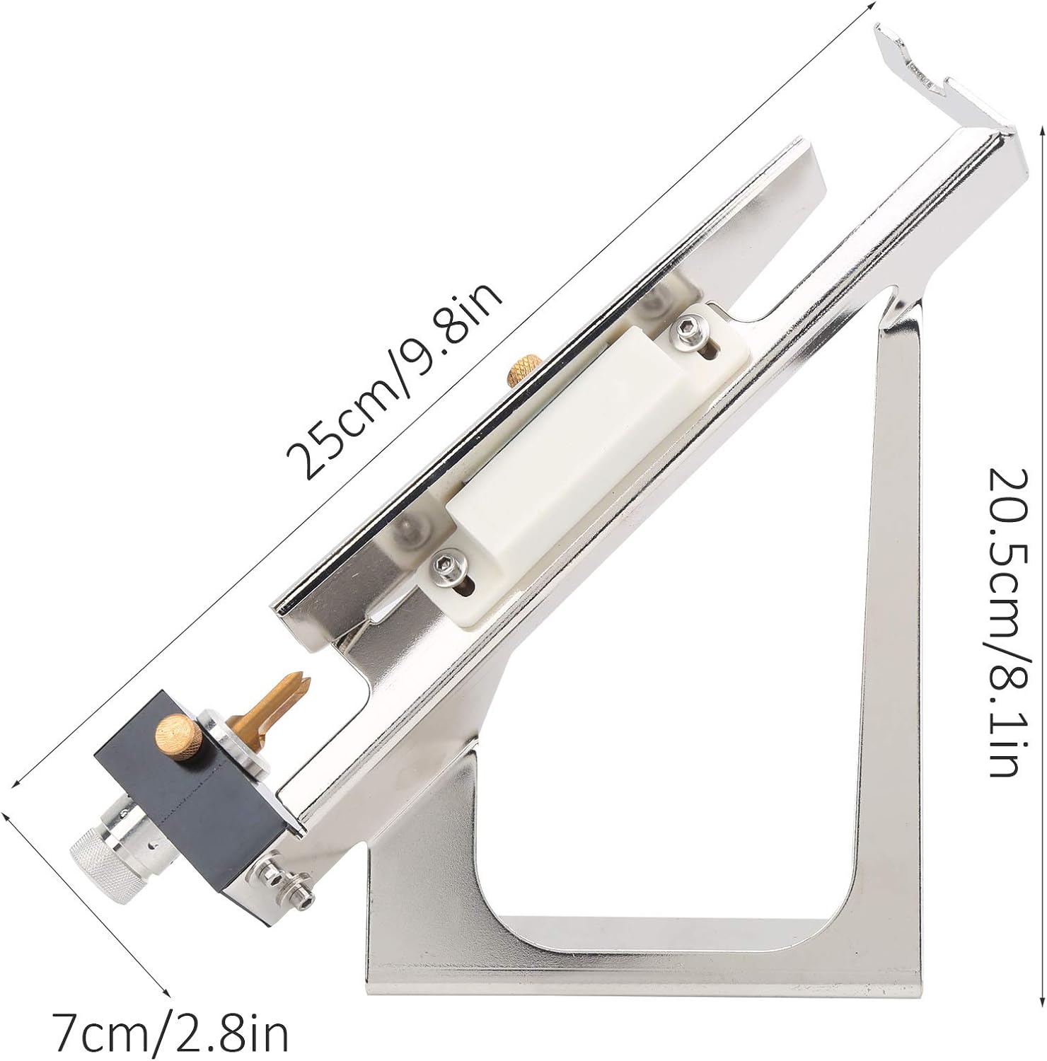 Fletching Jig, herramienta ajustable de aleación de aluminio apta para la mayoría de los tipos de flechas