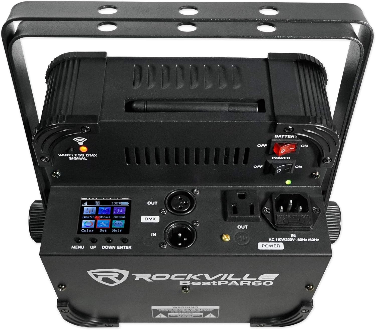 (10) Rockville Best PAR 60 – Luces de lavado recargables con controlador inalámbrico DMX