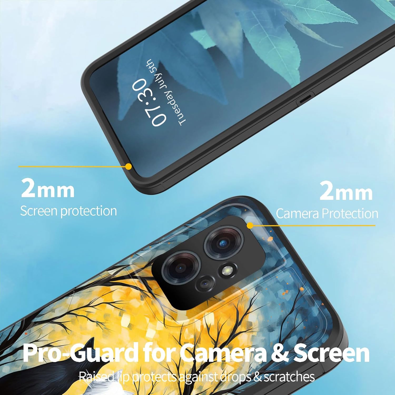 Funda para Moto G Power 5G 2023, híbrida de doble capa (compatible con montaje magnético) a prueba de golpes, protección contra caídas para Motorola
