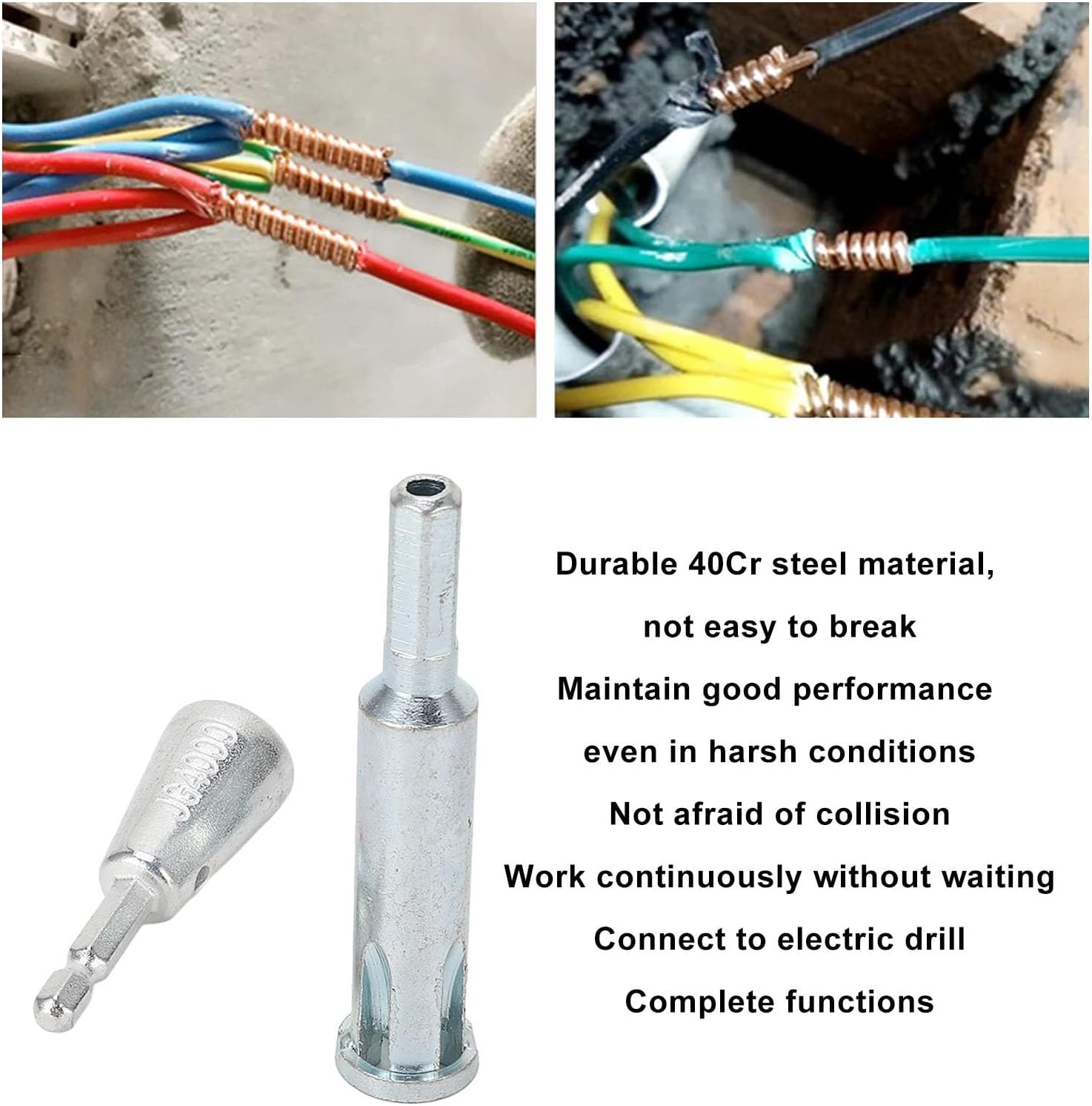 Herramientas de torsión de alambre Eléctrico Pelacables y Twister Conector rápido Herramienta de alambre giratorio para conductores de taladro