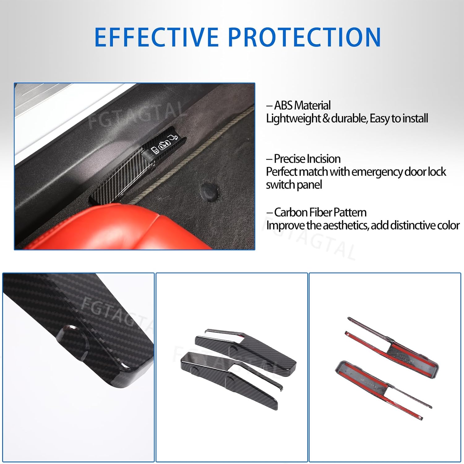 Tapacubos para interruptor de apertura forzada de puerta compatibles con Chevrolet Corvette C8 Stingray 2020-2024, accesorios adhesivos para