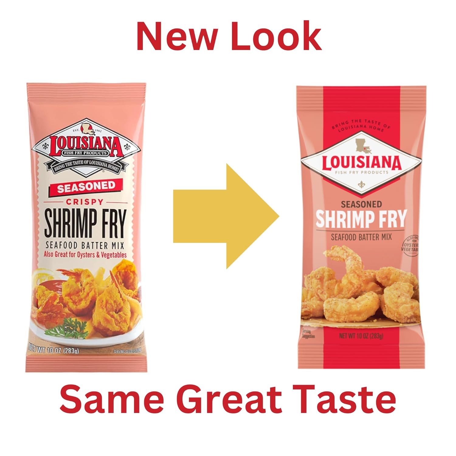 Louisiana Fish Fry Products Mezcla variada de papas fritas sazonadas, 2 de cada sabor, paquete de 6, sabor sureño para cualquier plato