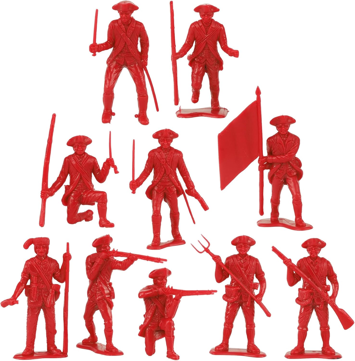 BMC Classic MPC Revolutionary War British Soldiers – Figuras de plástico para hombres del ejército