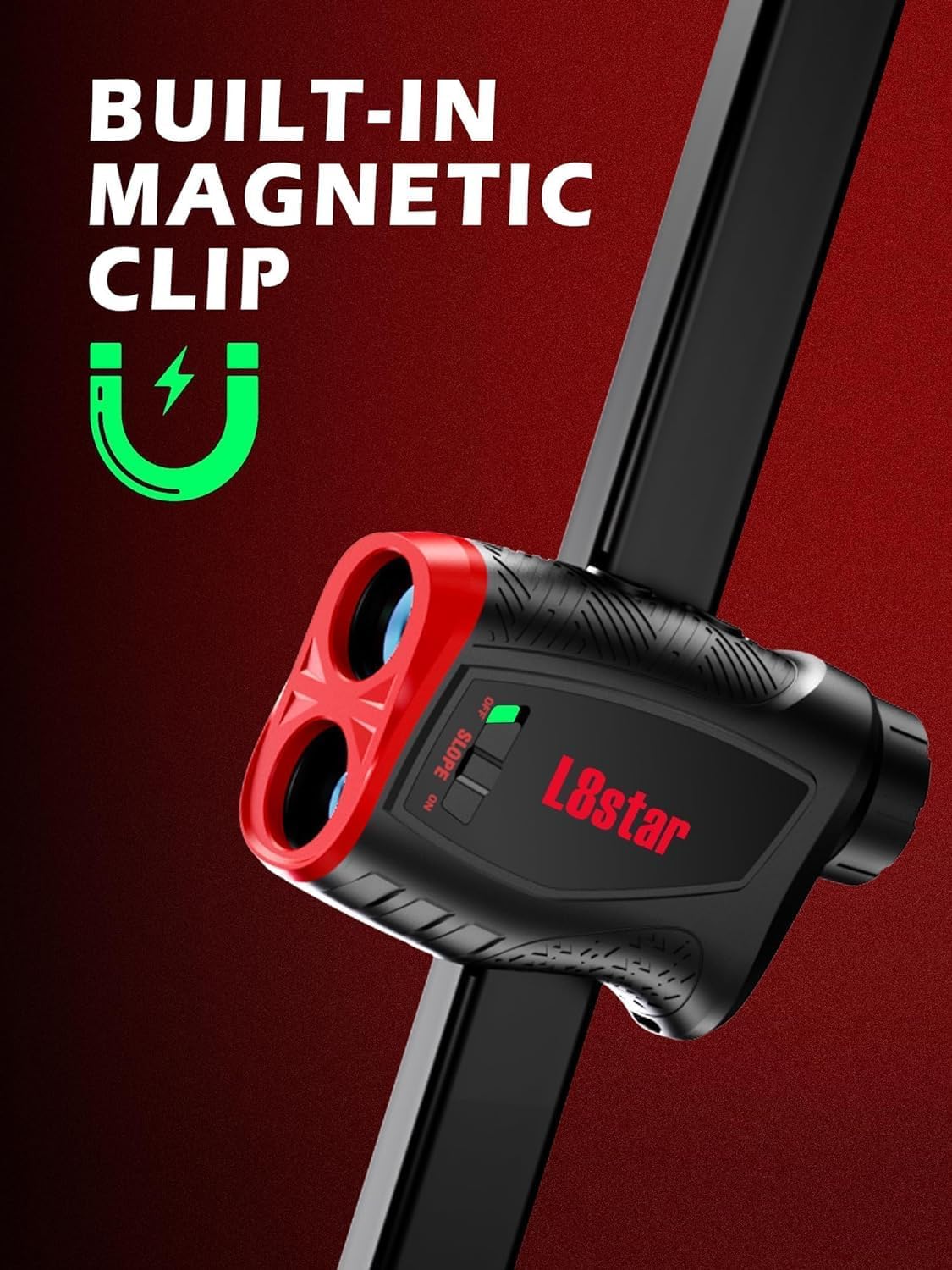 Golf Range Finder with Magnetic Strip, 800 Yards Golf Rangefinder with Slope, High-Precision Fast Flagpole Lock with Pulse Vibration Slope Laser