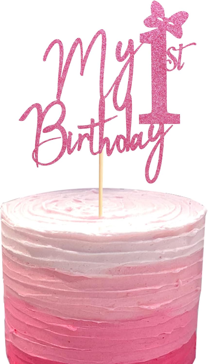 Arthsdite Decoración para pastel de primer cumpleaños, decoración de pastel de Miss Onederful, decoraciones de fiesta de primer cumpleaños para