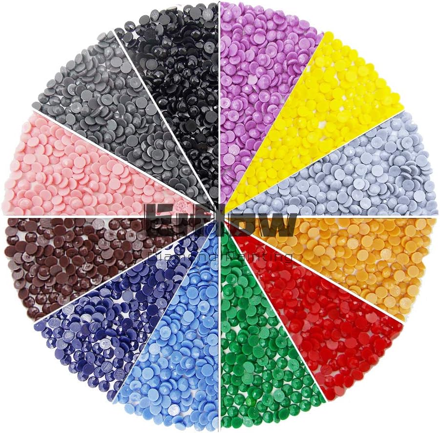 Eiflow Taladro redondo de repuesto de pintura de gemas de un solo color con 1000 piezas de gemas, diamante 945, 1 paquete