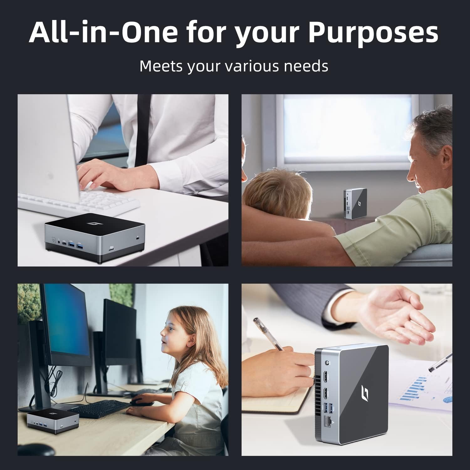 Nano J1 Mini PC Win 11 Pro, Intel N5095A Quad-Core (Beat N5105) Hasta 2.9 Ghz, 16 GB de RAM 3200 MHz, Mini computadora PCIe SSD de 2 TB, soporte de