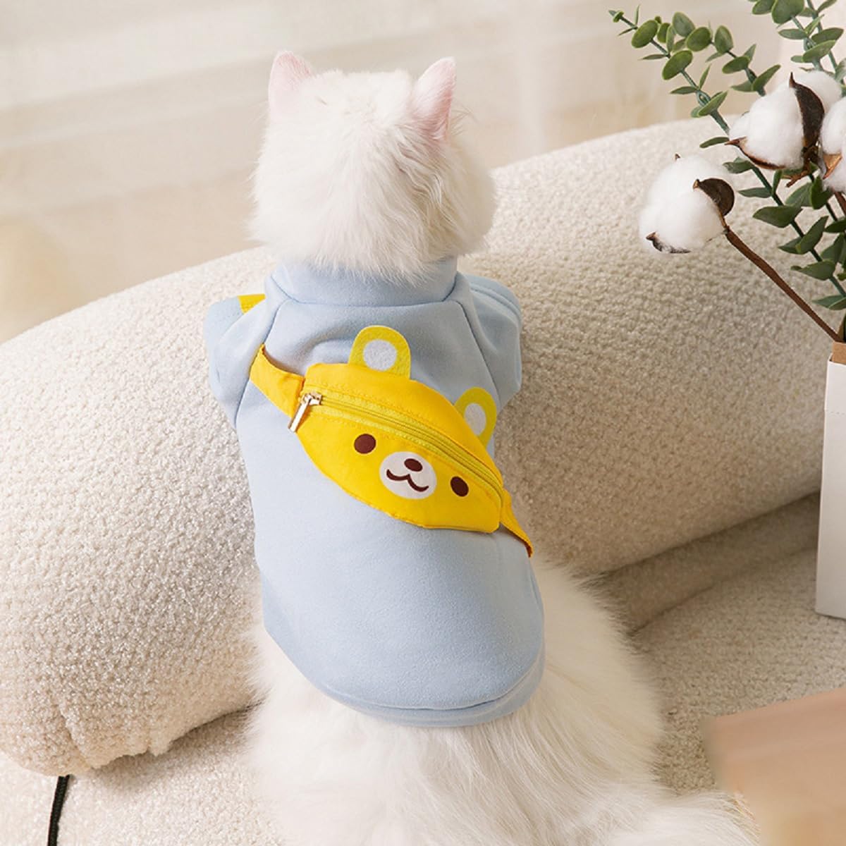 Ropa de Navidad para perro, sudadera cálida con capucha, pijama cruzada de oso para cachorros, overoles para perro, camisas de gato, suéteres,