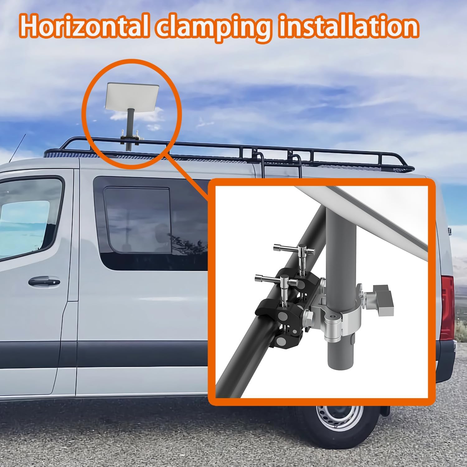 Starlink – Soporte para escaleratubo para RV, soporte de barra Starlink, montaje en poste Starlink, montaje de riel de techo Starlink para
