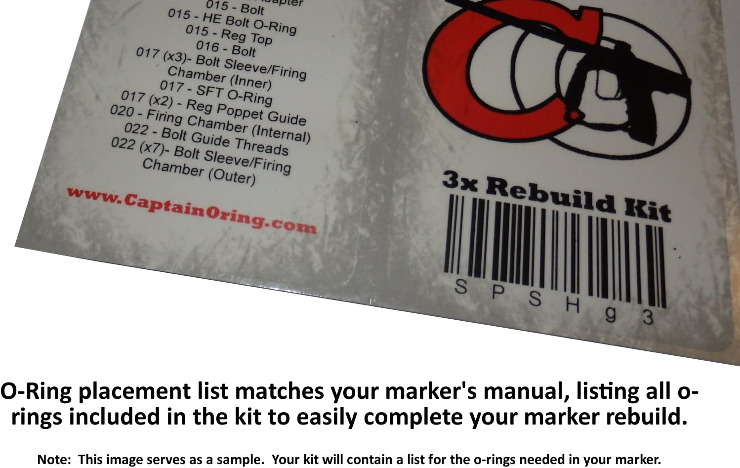 Captain O-Ring Dye Proto RizeRize Maxxed – Kit de reconstrucción de Oring 3X codificado por colores