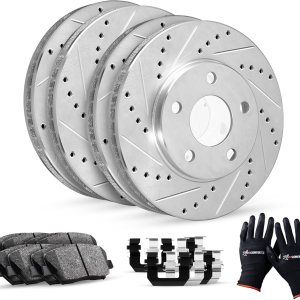 R1 Concepts Kit de frenos y rotores traseros delanteros  Pastillas de freno delanteras y traseras Rotores y pastillas de freno  Pastillas de freno y R1 Concepts Kit de frenos y rotores traseros delanteros  Pastillas de freno delanteras y traseras Rotores y pastillas de freno  Pastillas de freno y