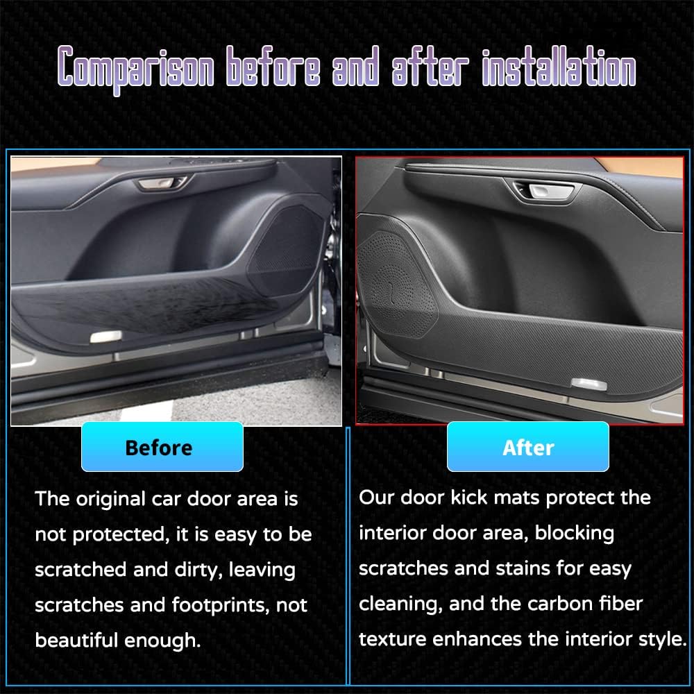 Bmolpt Accesorios interiores personalizados, 4 unidades para Lexus RX 350RX 350hRX 450h+RX 500h de cuero para puerta de automóvil, calcomanías