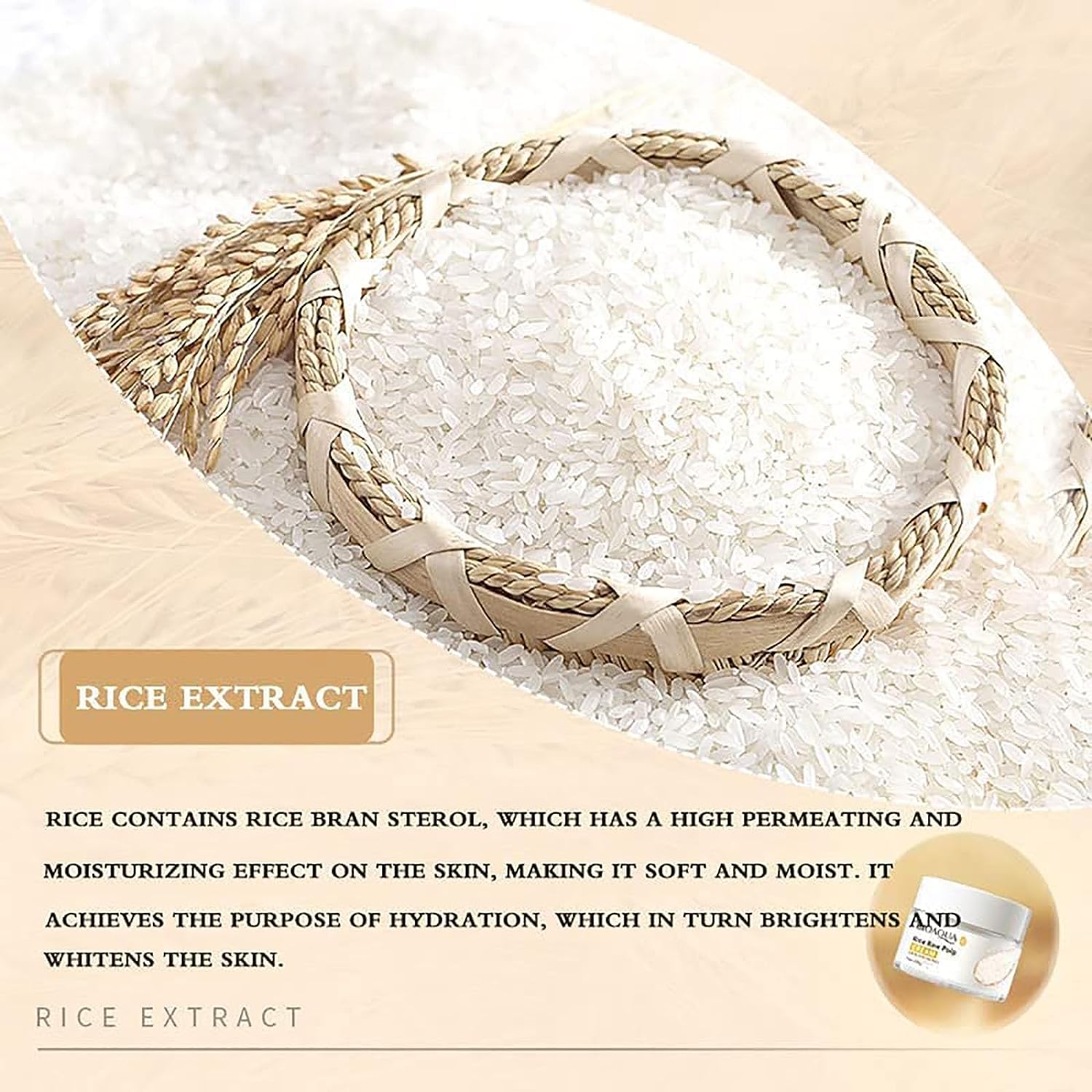 Exfoliante De Arroz, Exfoliante De Arroz Para Aclarar La Piel, Exfoliante De Arroz Para El Cuerpo,Exfoliante De Arroz para Blanquear, Exfoliante De