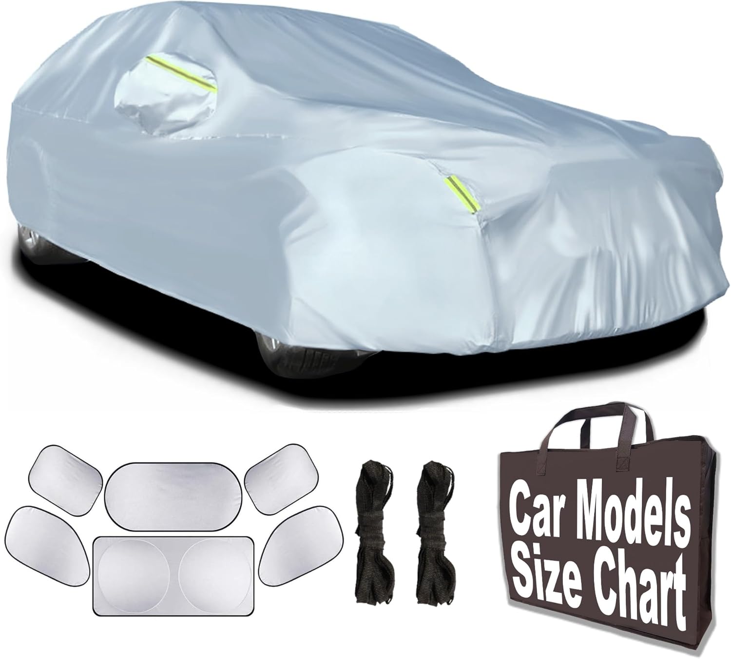 Funda para automóvil para sedán, chaqueta de automóvil, impermeable para todo tipo de clima, accesorios exteriores completos para exteriores,