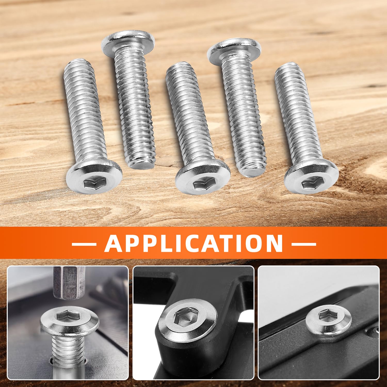Tornillos de cabeza plana de 516-18 x 2-12 pulgadas, tornillos de conector avellanados, acero inoxidable 18-8 (304), acabado brillante, totalmente