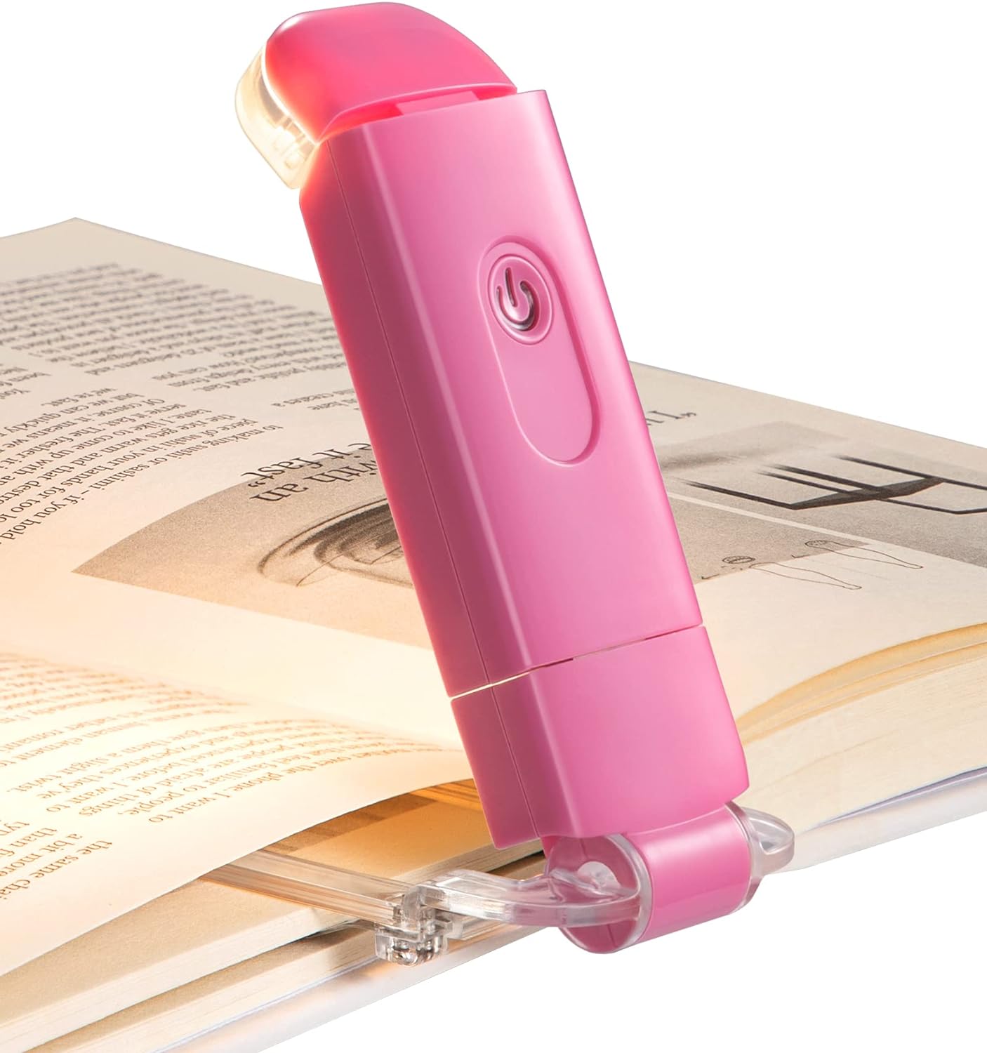 DEWENWILS Luz de lectura de libros, recargable por USB, para leer en la cama, luces LED con clip para niños, ratones de biblioteca, bloqueo de luz