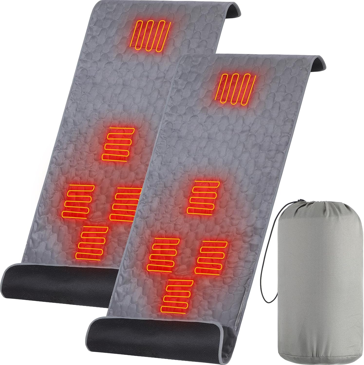 Newwiee 2 almohadillas para saco de dormir con calefacción de 5 V, soporte de alimentación USB, saco de dormir de 78 x 24 pulgadas, calentador de
