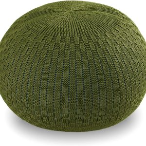 ARTPLAN Puf al aire libre otomano reposapiés mano tejiendo caballero hogar puf nahunta redondo Kintted Olefina, verde militar ARTPLAN Puf al aire libre otomano reposapiés mano tejiendo caballero hogar puf nahunta redondo Kintted Olefina, verde militar