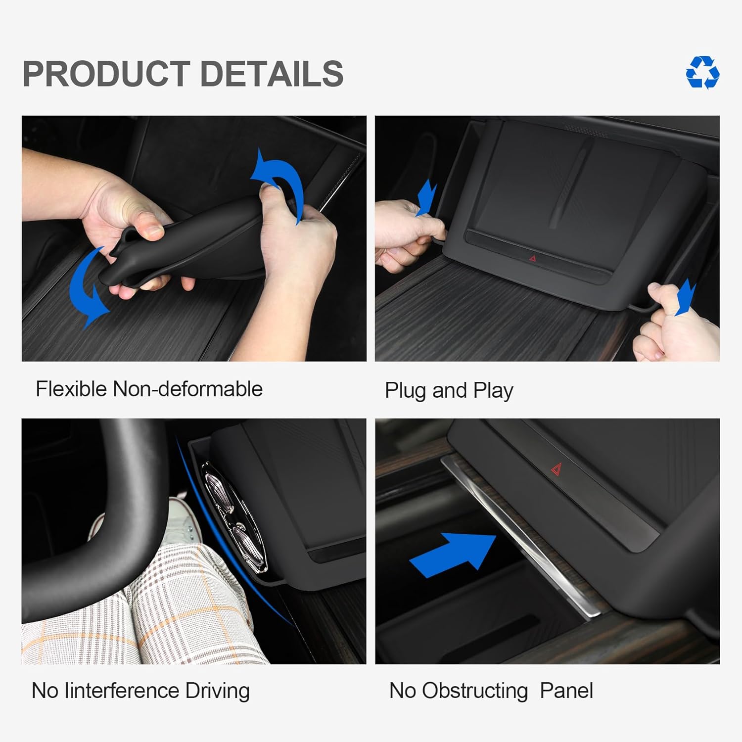 BEEGROEW – Alfombrilla de carga inalámbrica antideslizante para Tesla Model XS 2024 2023 2022, funda de silicona para cargador de consola central