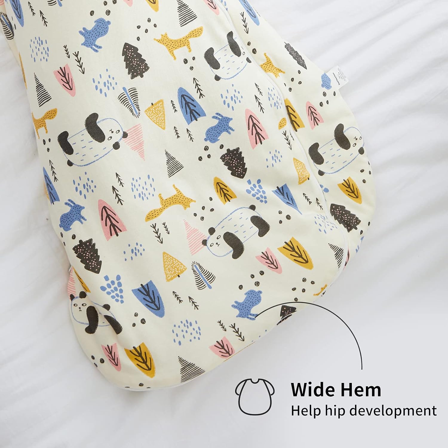 Duomiaomiao Saco de dormir unisex para bebé, 100% algodón, TOG 2.5, manta portátil, saco de dormir con cremallera de 2 vías para bebé, niña y niño