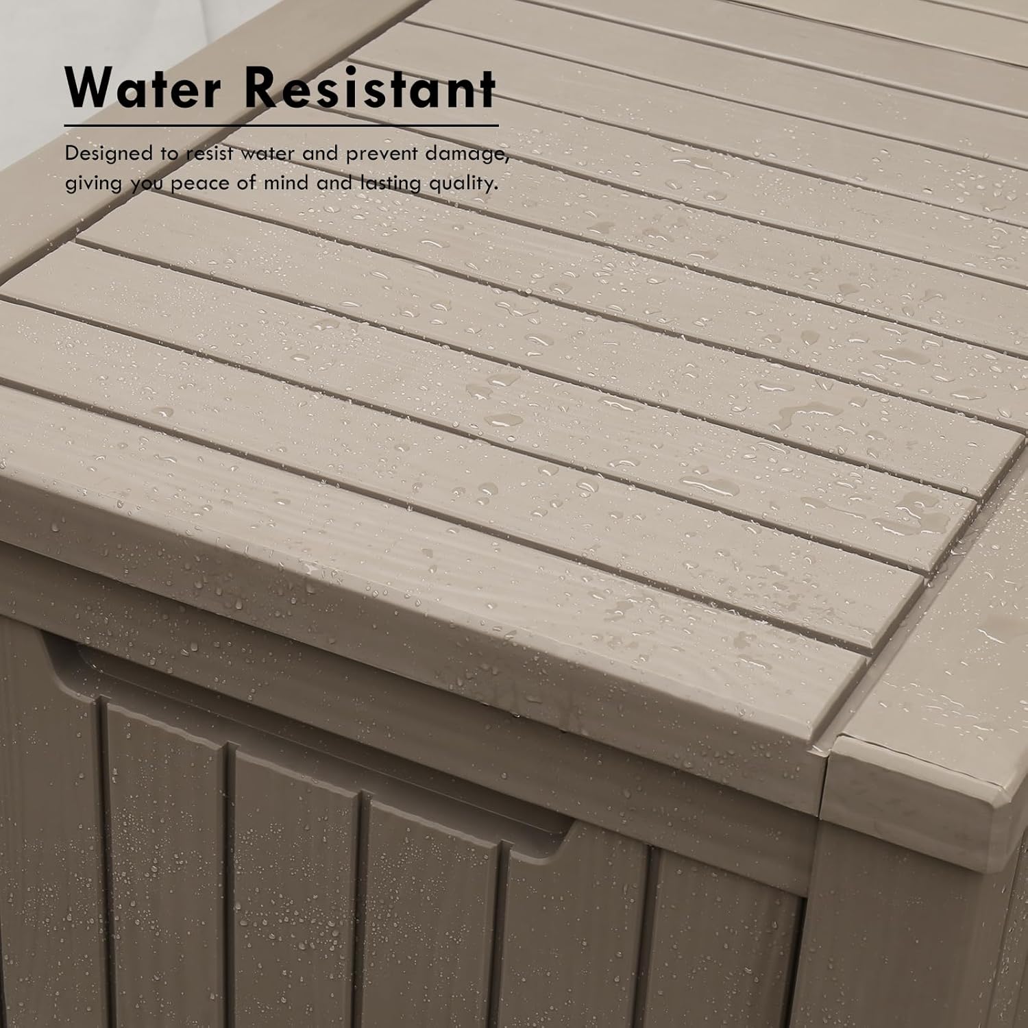 Caja grande de 120 galones, caja de almacenamiento de resina para exteriores, contenedor impermeable con cerradura para cojín de patio, muebles de